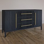 Буфет Primo с тремя ящиками и двумя фасадами Черный дуб варинант исполнения - 2 | Loft Concept в Брянске