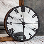 Часы настенные зеркальные с чёрным металлическим циферблатом Mirror Tower Clock варинант исполнения - 5 | Loft Concept в Брянске