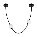 Подвесной светильник в форме дуги с белыми шарообразными плафонами Flos Wireline Lighting варинант исполнения - 2 | Loft Concept в Брянске