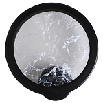 Светодиодное бра круглой формы с металлической рамой черного цвета Marble Glow варинант исполнения - 2 | Loft Concept в Брянске