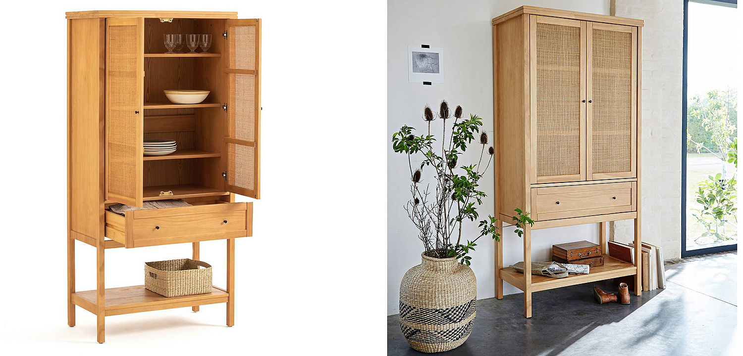 Шкаф Niels Wicker Cupboard 2 Doors Шкаф Niels Wicker Cupboard 2 Doors - Loft-Concept в Брянске