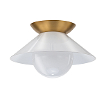 Потолочный светильник в форме конуса с белым шарообразным плафоном Quintiesse варинант исполнения - 4 | Loft Concept в Брянске