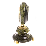 Часы настольные бронзовые из натуральных камней Мрамор и Змеевик Stone Clock варинант исполнения - 15 | Loft Concept в Брянске