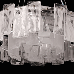 Люстра круглая с подвесными прямоугольными пластинами из стекла Glacier Panels варинант исполнения - 7 | Loft Concept в Брянске