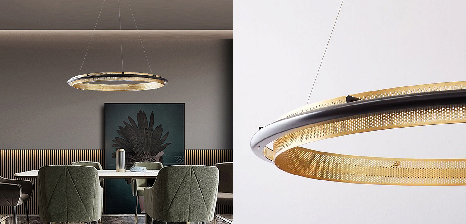 Люстра Gold ring horizontal pendant Люстра Gold ring horizontal pendant - Loft-Concept в Брянске