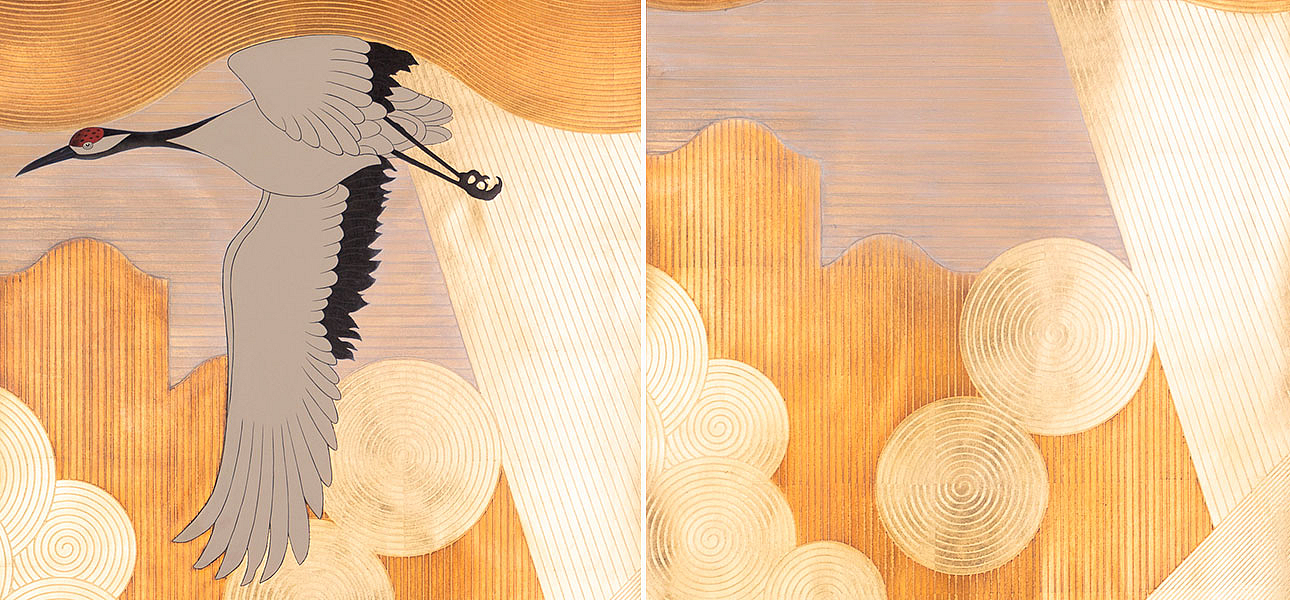 Обои ручная роспись Namban Colourway SC-244 on Deep Rich Gold gilded paper Обои ручная роспись Namban Colourway SC-244 on Deep Rich Gold gilded paper - Loft-Concept в Брянске