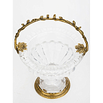 Чаша из прозрачного стекла на ножке с бронзовой ручкой в виде ветки Eden Garden варинант исполнения - 3 | Loft Concept в Брянске