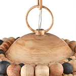 Подвесной светильник в форме купола из деревянных бусин Wooden Beads варинант исполнения - 3 | Loft Concept в Брянске