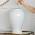 Ваза белая с крышкой однотонная Chinoiserie Ceramics варинант исполнения - 9 | Loft Concept в Брянске