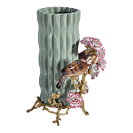 Ваза с птицами и цветами из фарфора с бронзовыми элементами Garden of Eden варинант исполнения - 4 | Loft Concept в Брянске