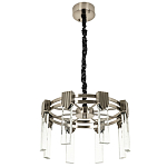 Люстра с прямоугольными хрустальными плафонами Glass Rectangles Chrome Chandelier 46 варинант исполнения - 2 | Loft Concept в Брянске