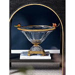 Чаша из прозрачного стекла с бронзовым рельефным ободком Eden Garden варинант исполнения - 2 | Loft Concept в Брянске