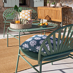 Зелёная скамья из стали Goodwin Metal Bench Green варинант исполнения - 7 | Loft Concept в Брянске