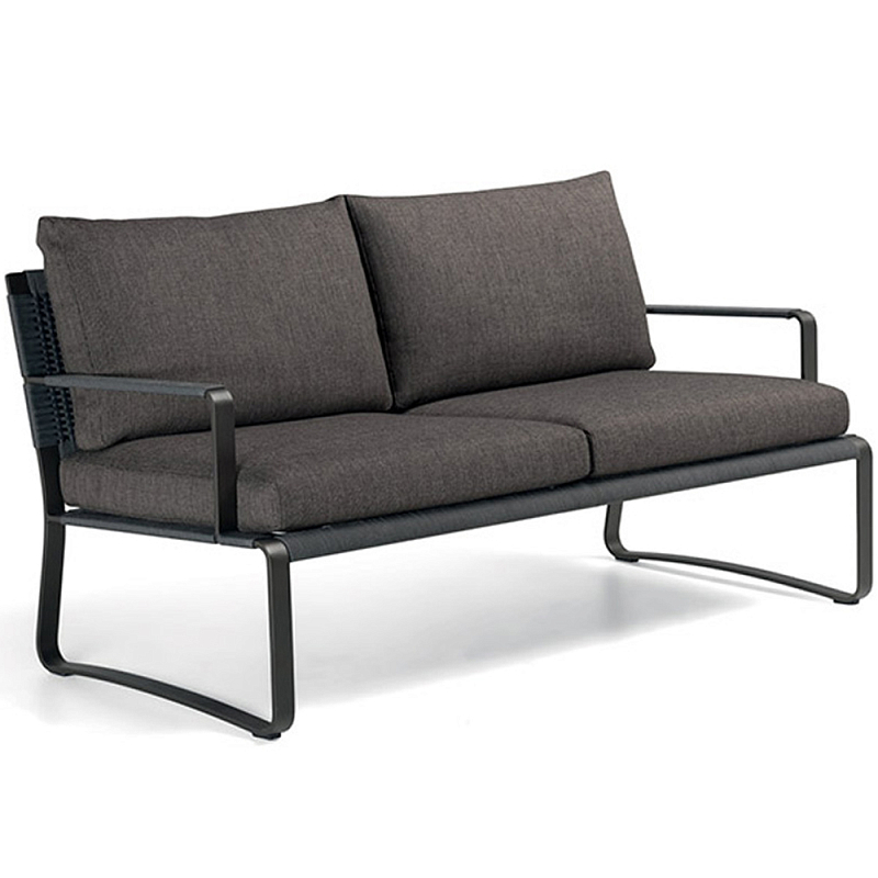 Двухместный уличный диван PHOENIX Sofa Черный Графитовый Коричневый Темно-серый Молочный Двухместный уличный диван PHOENIX Sofa Черный Графитовый Коричневый Темно-серый Молочный в Брянске | Loft Concept