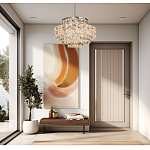 Люстра хрустальная в неоклассическом стиле на серебристом каркасе Majesty варинант исполнения - 3 | Loft Concept в Брянске