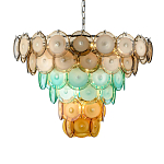 Люстра конусовидная с каскадом из разноцветных круглых подвесов Key Lustar варинант исполнения - 3 | Loft Concept в Брянске