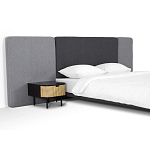 Кровать с большим мягким изголовьем Unity Dark Grey Bed варинант исполнения - 4 | Loft Concept в Брянске