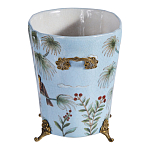 Кашпо из голубого фарфора с бронзовыми элементами Blue Garden варинант исполнения - 2 | Loft Concept в Брянске