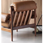 Кресло с деревянным каркасом и обивкой из натуральной кожи Medieval Furniture варинант исполнения - 2 | Loft Concept в Брянске