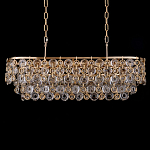 Люстра овальная каскадная с подвесками в форме колец Galaxy of Light варинант исполнения - 1 | Loft Concept в Брянске