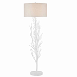 Торшер белый с цилиндрическим абажуром и каркасом в виде дерева Branched Tree варинант исполнения - 1 | Loft Concept в Брянске