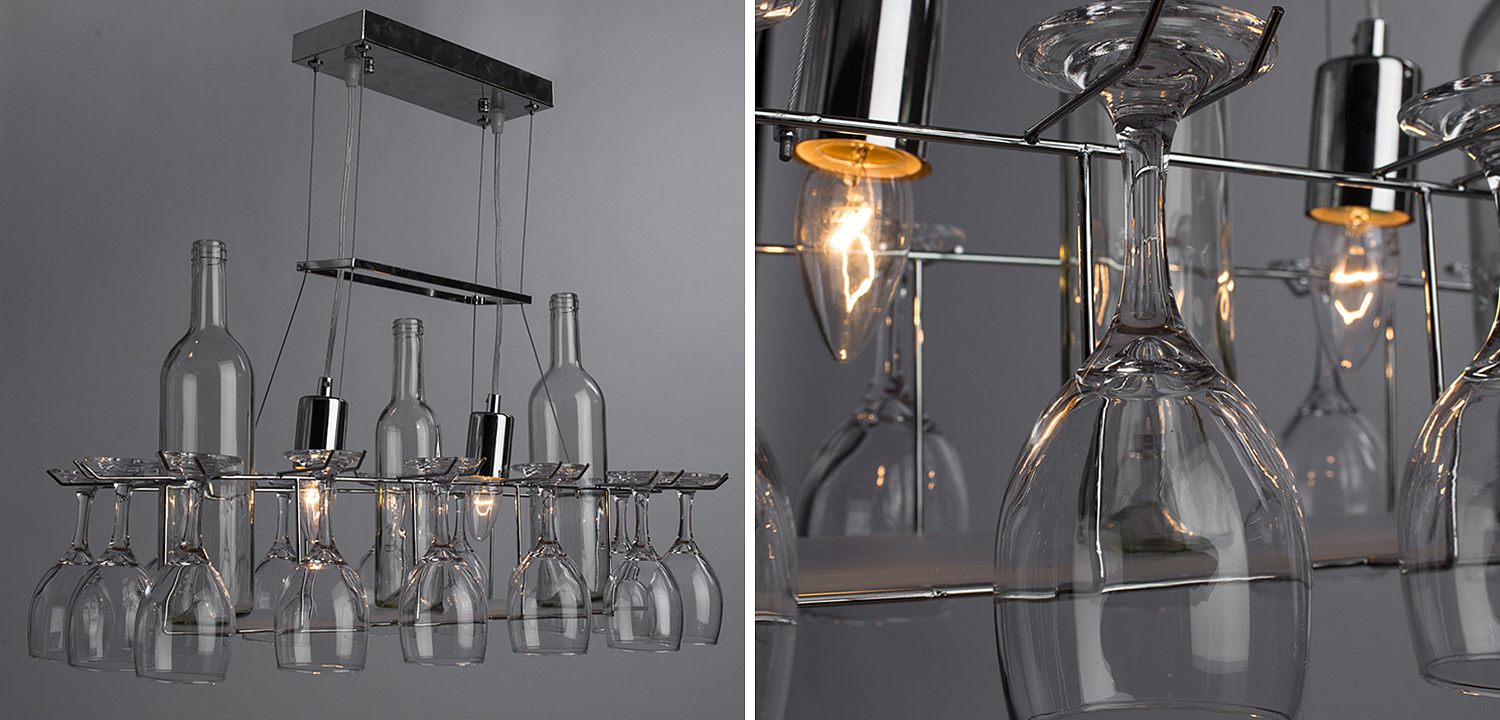 Люстра Bottles and Glasses Chandelier Люстра Bottles and Glasses Chandelier - Loft-Concept в Брянске