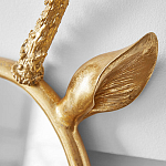 Овальное зеркало с декором оленьи рога Golden Deer Mirror варинант исполнения - 2 | Loft Concept в Брянске