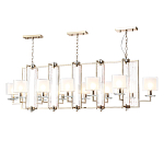 Люстра прямоугольной формы с 12-ю цилиндрическими плафонами из стекла Laurent варинант исполнения - 2 | Loft Concept в Брянске
