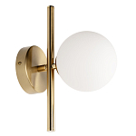 Бра с золотым основанием и белым плафоном в форме шара Bubble варинант исполнения - 1 | Loft Concept в Брянске