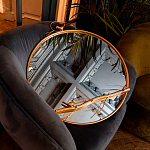 Зеркало настенное в раме золотого цвета с декором птица на ветке Mirror Portal варинант исполнения - 4 | Loft Concept в Брянске