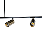 Люстра линейная с 5-ю цилиндрическими плафонами цвета латунь TRIBES CHANDELIER варинант исполнения - 4 | Loft Concept в Брянске