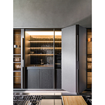 Кухонный гарнитур из дерева и камня с раздвижными дверцами OPERATING COLUMN 2.0 Dada Engenereed Kitchen варинант исполнения - 6 | Loft Concept в Брянске