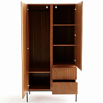 Шкаф с геометрическим рисунком на дверцах Anders Dark Wood варинант исполнения - 3 | Loft Concept в Брянске