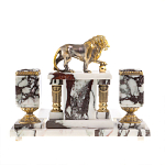 Настольный письменный набор из мрамора с декором в виде льва в подарочной упаковке Marble Accessory варинант исполнения - 4 | Loft Concept в Брянске