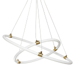 Люстра подвесная с двумя пересекающимися белыми светодиоидными кольцами Luke Lampco Tracer Lamp варинант исполнения - 1 | Loft Concept в Брянске
