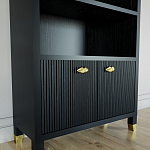 Книжный Стеллаж Elsa Dreams Black с задней стенкой варинант исполнения - 2 | Loft Concept в Брянске