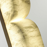 Бра с изогнутым плафоном из белого алебастра на прямоугольном основании Cryptocrystalline Stone варинант исполнения - 5 | Loft Concept в Брянске