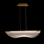 Люстра линейная с прозрачным волнообразным плафоном Wave Line варинант исполнения - 3 | Loft Concept в Брянске