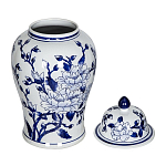Ваза с крышкой и синим цветочным узором Blue & White Ornament  варинант исполнения - 2 | Loft Concept в Брянске
