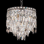 Люстра круглая с хрустальными подвесками на серебряном каркасе Roul Crystal Light варинант исполнения - 9 | Loft Concept в Брянске