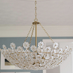 Люстра декорированная цветами из стекла Lightness of Flowers варинант исполнения - 4 | Loft Concept в Брянске