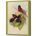 Постер на холсте с изображением птиц Blooming Birds Poster варинант исполнения - 4 | Loft Concept в Брянске