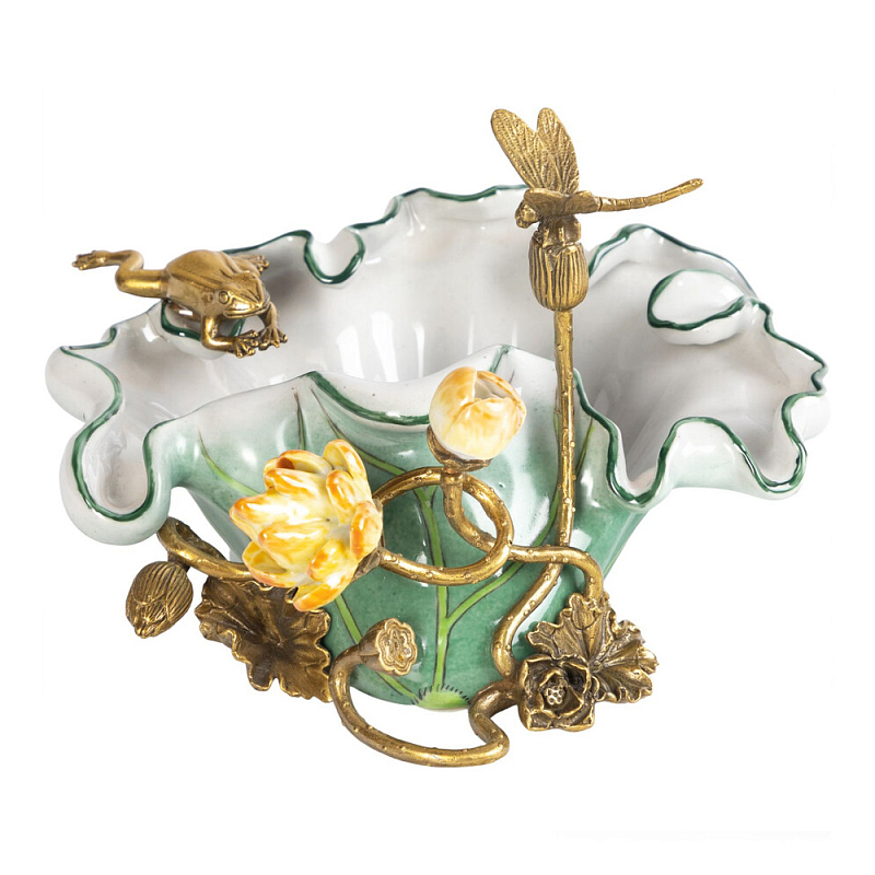 Чаша фигурная с обитателями леса и цветами Eden Garden Мульти Бронза в Брянске | Loft Concept 