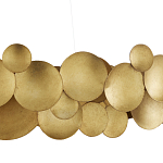 Люстра круглая из многослойных золотых дисков Metal Disc Chandelier варинант исполнения - 1 | Loft Concept в Брянске