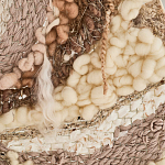 Овальный Современный Гобелен Абстракция в бежевых тонах Shallow варинант исполнения - 5 | Loft Concept в Брянске