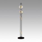 Торшер с 2-мя прозрачными стеклянными плафонами и золотистыми декоративными вставками Virelia варинант исполнения - 3 | Loft Concept в Брянске