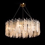 Люстра круглая с прозрачными стержнями разной длины Textured Glass Chandelier варинант исполнения - 3 | Loft Concept в Брянске