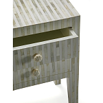 Тумбочка прикроватная White Pearl BEDSIDE CABINET 2 DRAWER варинант исполнения - 2 | Loft Concept в Брянске