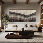 Пейзаж из нитей Макраме Wall decor Black and White Landscape варинант исполнения - 1 | Loft Concept в Брянске