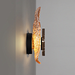 Бра с волнообразным стеклянным плафоном и вставкой из мрамора Liquid Stone варинант исполнения - 7 | Loft Concept в Брянске